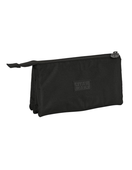 Trousse Fourre-Tout Triple The Mandalorian Noir (22 x 12 x 3 cm)