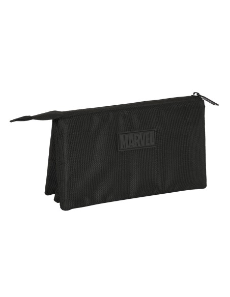 Trousse Fourre-Tout Triple Capitán América Noir (22 x 12 x 3 cm)