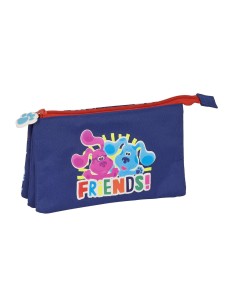 Trousse Fourre-Tout Triple Blue's Clues Blue marine (22 x 12 x 3 cm)
