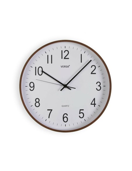 Horloge Murale Versa Plastique Quartz Bois MDF 5 x 35 x 35 cm