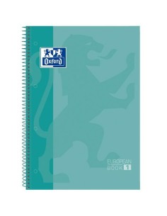 Cahier Oxford European Book Ice Menthe A4 A4+ 80 Volets 5 Pièces