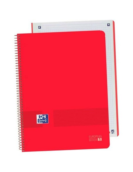 Cahier Oxford Live&Go Rouge A4 A4+ 80 Volets 5 Pièces