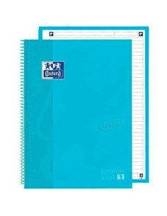 Cahier Oxford European Book School Bleu pastel A4 A4+ 80 Volets 5 Pièces