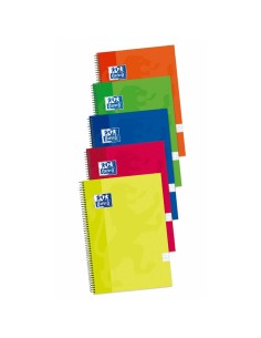 Cahier Oxford Write&Erase Multicouleur Din A4 80 Volets 21,5 x 31,5 cm 5 Pièces