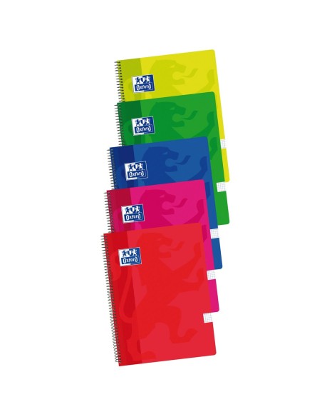 Cahier Oxford Multicouleur Din A4 80 Volets 21,5 x 31,5 cm 5 Pièces