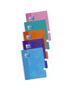 Cahier Oxford Multicouleur Din A4 80 Volets 21,5 x 31,5 cm 5 Pièces