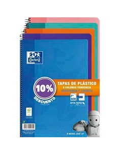 Cahier Oxford Multicouleur Din A4 80 Volets 21,5 x 31,5 cm 5 Pièces 2