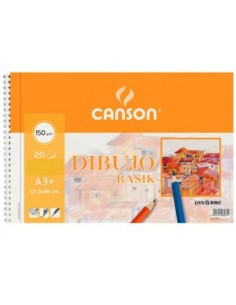 Bloc-notes Canson Basik Lisse Microperforé 150 g 20 Volets 10 Unités Spirale (32,5 x 46 cm)
