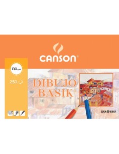 Papier à dessin Canson Basik 250 Volets Blanc 250 Pièces