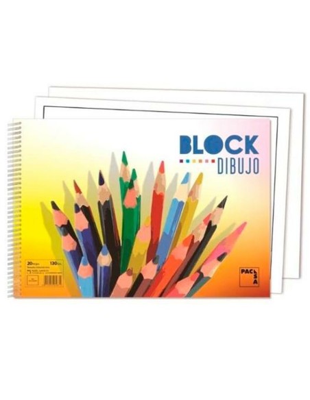 Bloc à dessin Pacsa 20 Volets 130 g/m² 33 x 23 cm Avec cadre