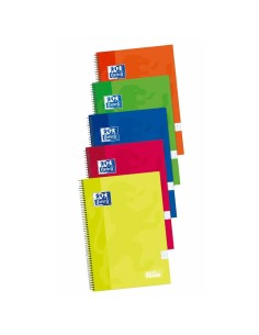 Carnet Oxford Write&Erase Multicouleur Din A4 80 Volets (5 Pièces)