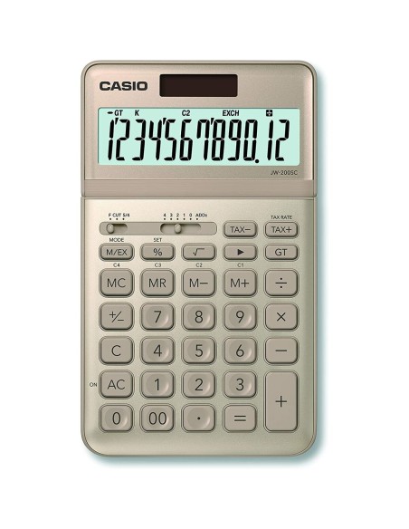 Calculatrice Casio JW-200SC-GD Doré Plastique