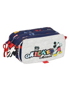 Trousse Fourre-Tout Triple Mickey Mouse Clubhouse Only one Blue marine 21,5 x 10 x 8 cm