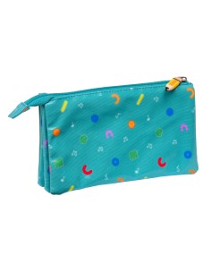 Trousse Fourre-Tout Triple CoComelon Back to class Bleu clair (22 x 12 x 3 cm) 2