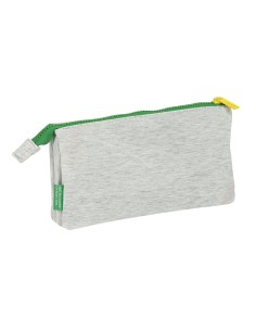 Trousse Fourre-Tout Triple Benetton Pop Gris (22 x 12 x 3 cm) 2
