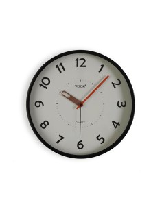 Horloge Murale Versa Noir Plastique 4 x 30 x 30 cm
