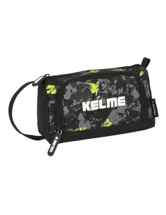 Trousse Scolaire avec Accessoires Kelme Jungle Noir Gris Citron 20 x 11 x 8.5 cm (32 Pièces)