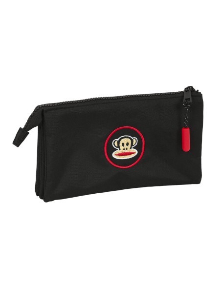 Trousse Fourre-Tout Triple Paul Frank Campers Noir (22 x 12 x 3 cm)