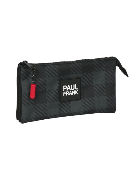 Trousse Fourre-Tout Triple Paul Frank Campers Noir (22 x 12 x 3 cm)