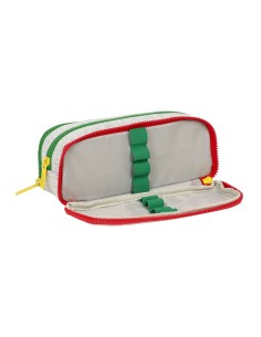 Trousse Fourre-Tout Triple Benetton Pop Gris (21 x 8 x 8 cm) 2