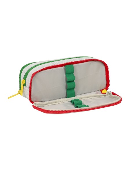 Trousse Fourre-Tout Triple Benetton Pop Gris (21 x 8 x 8 cm)