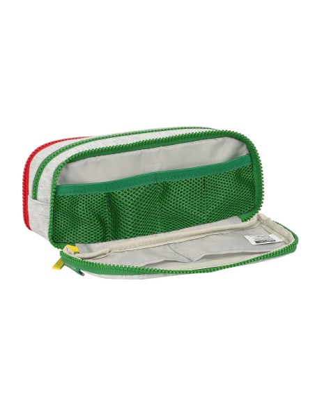 Trousse Fourre-Tout Triple Benetton Pop Gris (21 x 8 x 8 cm)