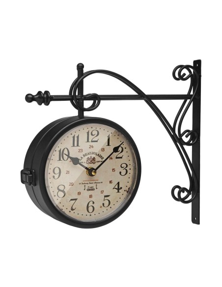 Horloge Murale Versa Beaujolais Métal 8 x 27 x 31,5 cm