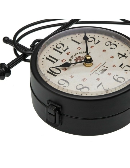 Horloge Murale Versa Beaujolais Métal 8 x 27 x 31,5 cm