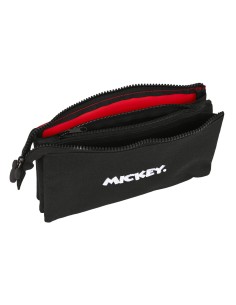 Trousse Fourre-Tout Triple Mickey Mouse Clubhouse Mickey mood Noir Rouge 22 x 12 x 3 cm 2