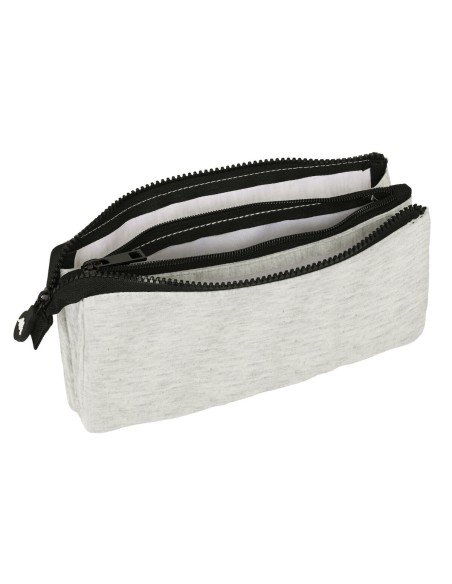 Trousse Fourre-Tout Triple Kappa Grey knit Gris (22 x 12 x 3 cm)