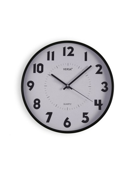 Horloge Murale Versa Blanc Plastique 4 x 30 x 30 cm