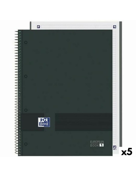 Cahier Oxford European Book Write&Erase Noir A4 80 Volets (5 Unités)
