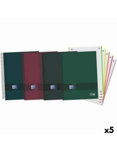 Lot de cahiers Oxford European Book 5 Multicouleur A4 120 Volets (5 Unités)