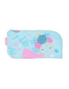 Trousse d'écolier Glow Lab Cute doll Bleu clair (23 x 11 x 1 cm)