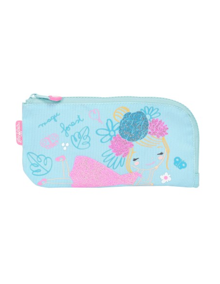 Trousse d'écolier Glow Lab Cute doll Bleu clair (23 x 11 x 1 cm)