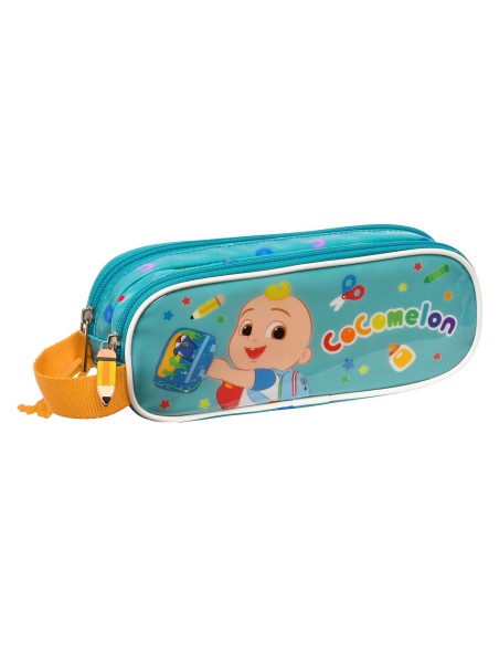 Trousse Fourre-Tout Double CoComelon Back to class Bleu clair (21 x 8 x 6 cm)