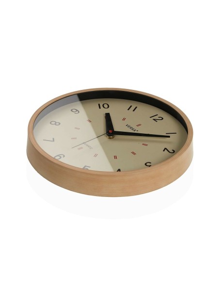 Horloge Murale Versa Beige Plastique 4 x 30 x 30 cm