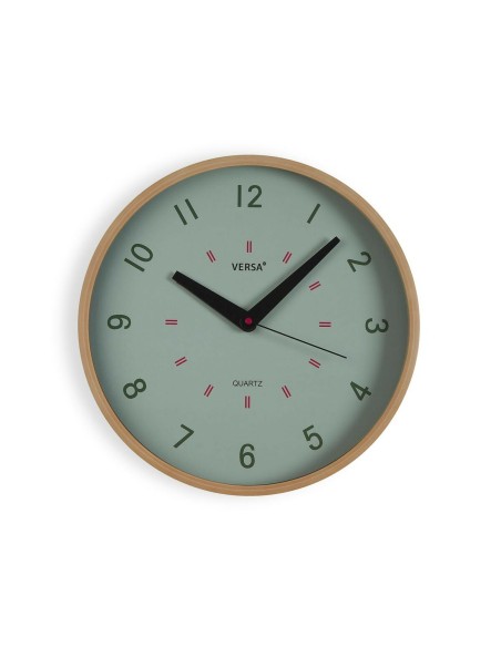 Horloge Murale Versa Vert Plastique 4 x 30 x 30 cm
