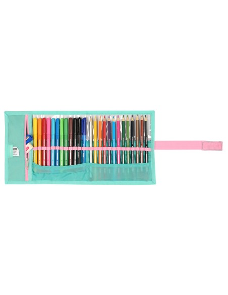 Trousse Scolaire avec Accessoires Vicky Martín Berrocal Mint paradise Menthe (27 Pièces) (7 x 20 x 7 cm)