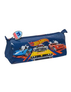 Trousse d'écolier Hot Wheels Speed club Orange Blue marine (21 x 8 x 7 cm)