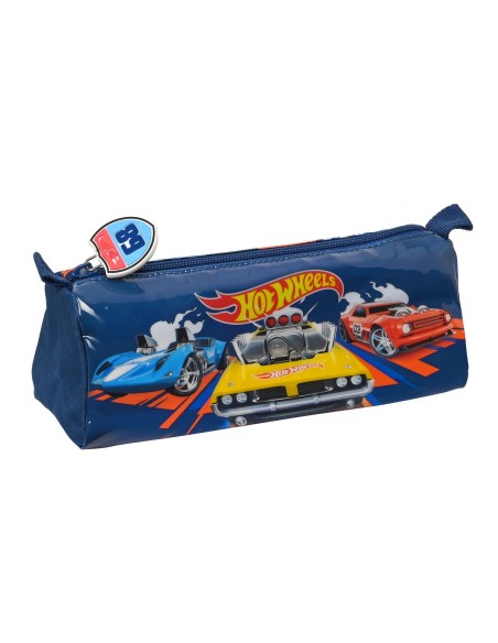 Trousse d'écolier Hot Wheels Speed club Orange Blue marine (21 x 8 x 7 cm)