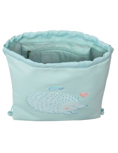 Sac à dos serré par des ficelles Safta Erizo Turquoise (26 x 34 x 1 cm) 2