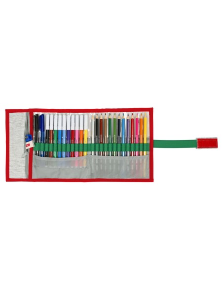 Trousse Scolaire avec Accessoires Benetton Pop Gris (27 Pièces) (7 x 20 x 7 cm)