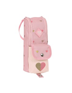 Trousse d'écolier Glow Lab Hearts Rose (6 x 21 x 6 cm)