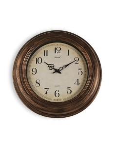 Horloge Murale Versa Antique Doré Plastique 4,5 x 51 x 51 cm