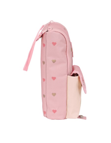 Trousse d'écolier Glow Lab Hearts Rose (6 x 21 x 6 cm)