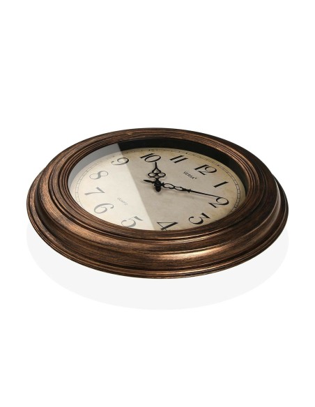 Horloge Murale Versa Antique Doré Plastique 4,5 x 51 x 51 cm