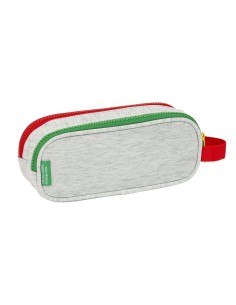 Trousse Fourre-Tout Double Benetton Pop Gris (21 x 8 x 6 cm) 2