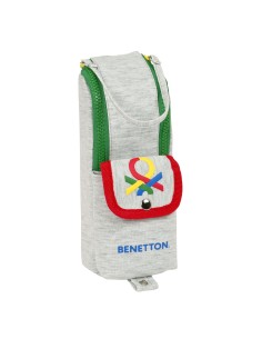 Trousse d'écolier Benetton Pop Gris (6 x 21 x 6 cm)