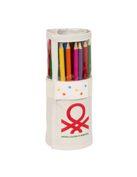 Trousse Scolaire avec Accessoires Benetton Topitos (27 Pièces) (7 x 20 x 7 cm)